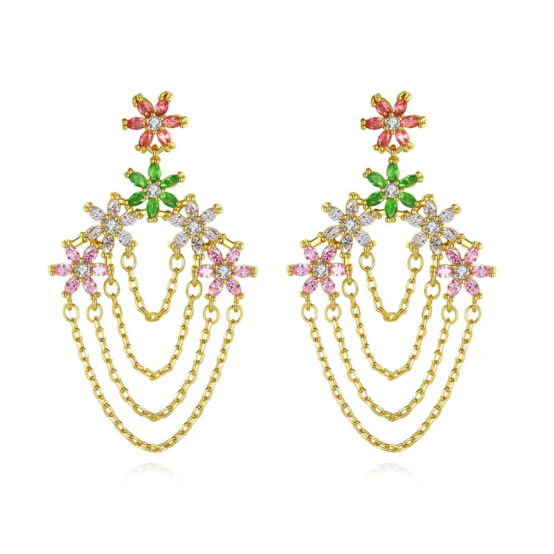18k gold plated colorful zircon earrings fashion new tassel snowflake elegant ladies drop earrings
18k gold plated colorful zircon earrings fashion new tassel snowflake elegant ladies drop earrings