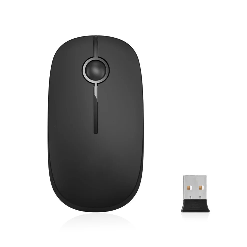 

2.4GHz Wireless Mouse Silent Nano Receiver Ergonomic Mice 1600DPI Noiseless Mouse for Computer Laptop Desktop Mute Mice, Black,white black,white silver ,gray