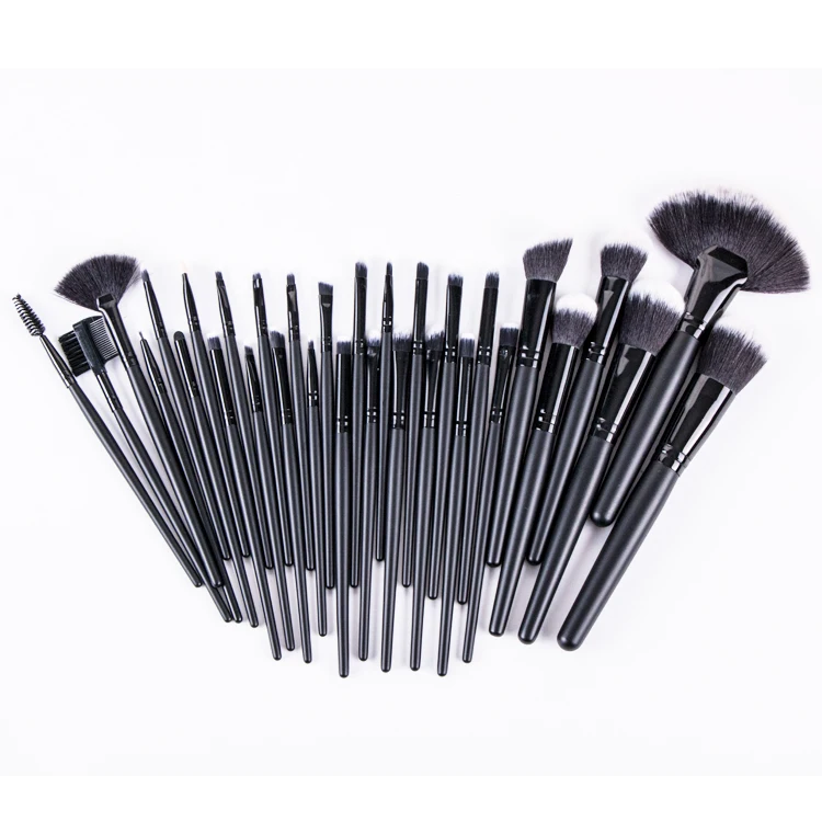 

Cheap Luxury 32 Piece Pcs 32pcs Make Up Black Makeup Brush Set With Bag