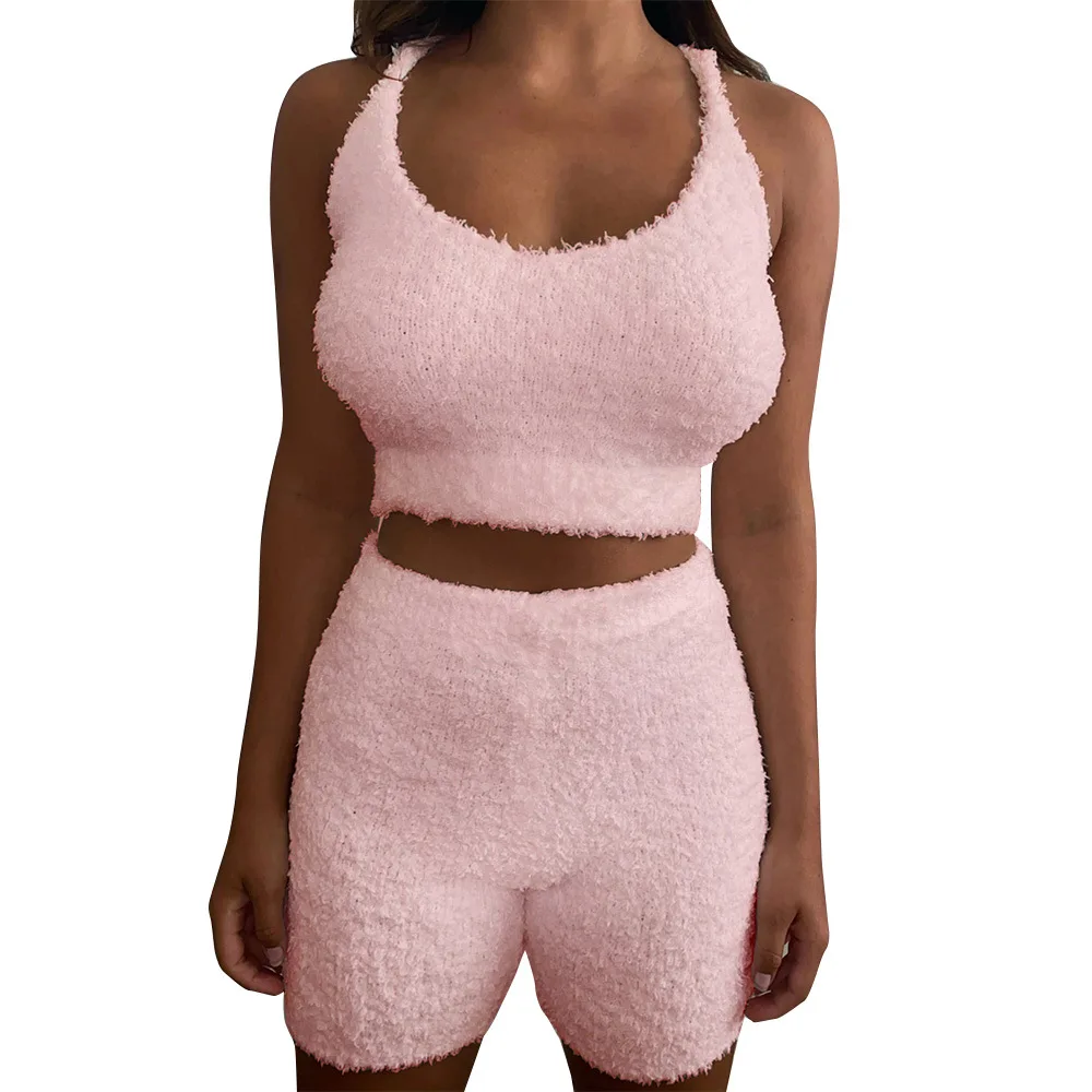 Tank Top And Shorts Home Wear Custom Logo Women Lounge Set Two 2 Piece Lounge Wear Ladies Sleepwear Pajamas For Women
Tank Top And Shorts Home Wear Custom Logo Women Lounge Set Two 2 Piece Lounge Wear Ladies Sleepwear Pajamas For Women