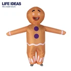 Customized inflatable christmas gingerbread man mascot costume for adult