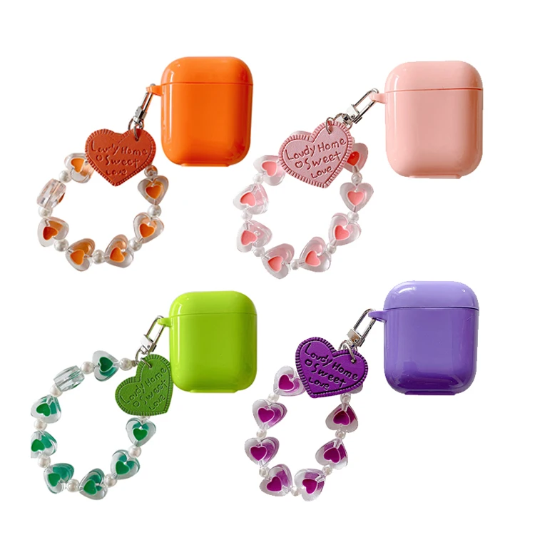 Luxury Candy Color Girl Cute Case with Heart Chain Bracelet Soft Clear Pain Color Case for Airpods 1 2 Pro
Luxury Candy Color Girl Cute Case with Heart Chain Bracelet Soft Clear Pain Color Case for Airpods 1 2 Pro