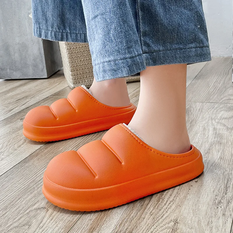 Cotton Slippers Winter Woman Bread Shape Eva Waterproof Plus Velvet Fuzzy Slides Warm Slipper Indoor Home Slippers
Cotton Slippers Winter Woman Bread Shape Eva Waterproof Plus Velvet Fuzzy Slides Warm Slipper Indoor Home Slippers