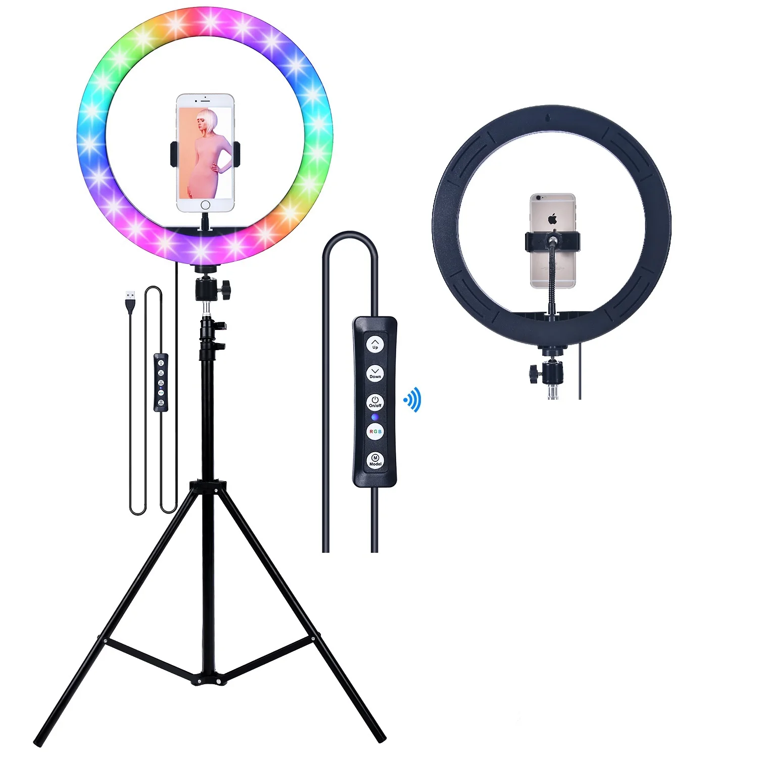 USA Free Shipping FOSOTO FT-26RGB USB LED10inch ring light with phone holder tripod stand For TikTok live streaming
USA Free Shipping FOSOTO FT-26RGB USB LED10inch ring light with phone holder tripod stand For TikTok live streaming