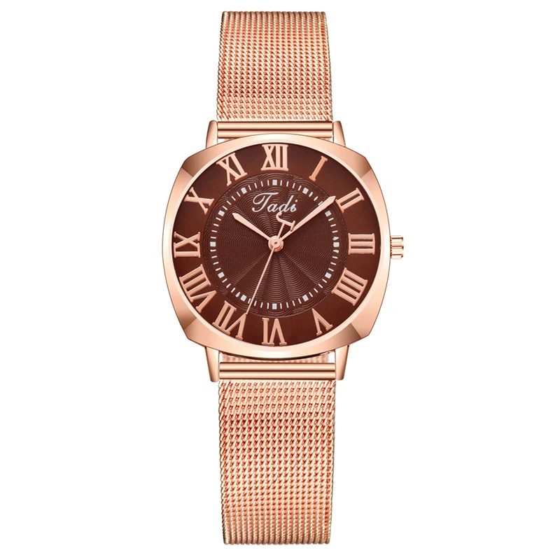 Hot style watches luxury diamond set color watches men and women fashion Roman scale metal mesh belt steel belt quartz watches, 6 colors 
Hot style watches luxury diamond set color watches men and women fashion Roman scale metal mesh belt steel belt quartz watches, 6 colors