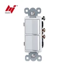 New Design UL Two Rocker Single Pole120V Decorator Wall Switch