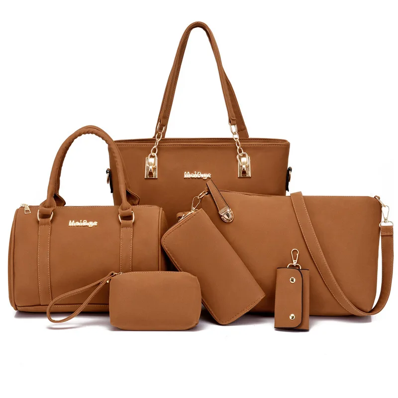 2022 New fashion women bag solid color retro handbag six-piece set one-shoulder bag in Europe handbag set for women, Multi
2022 New fashion women bag solid color retro handbag six-piece set one-shoulder bag in Europe handbag set for women, Multi