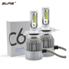 One pair C6 car lights high power 76w 6000k 8000lm waterproof LED bulbs car H7 led head light with aluminum fan