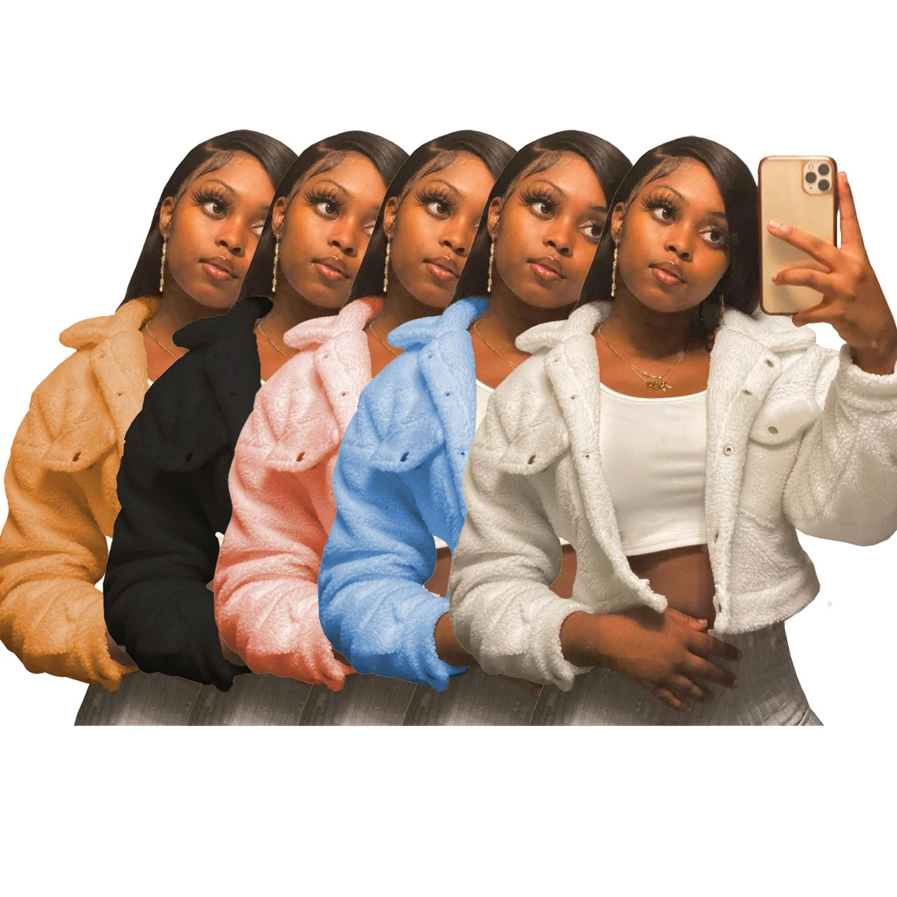 Women's Coats 2020 New Arrivals Ladies Winter Coat For Women Fleece Lamb Wool Short Coats For Ladies Winter, Customized color
Women's Coats 2020 New Arrivals Ladies Winter Coat For Women Fleece Lamb Wool Short Coats For Ladies Winter, Customized color