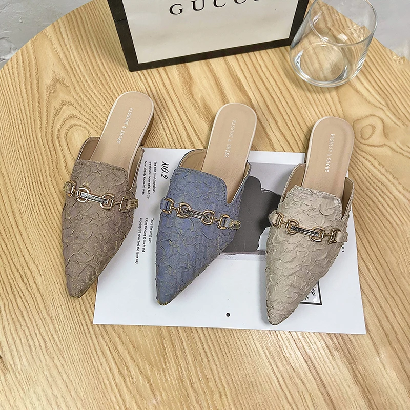 Fashion ladies pointed shoes Flat Muller shoes fashion women slippers 2021, Picture
Fashion ladies pointed shoes Flat Muller shoes fashion women slippers 2021, Picture