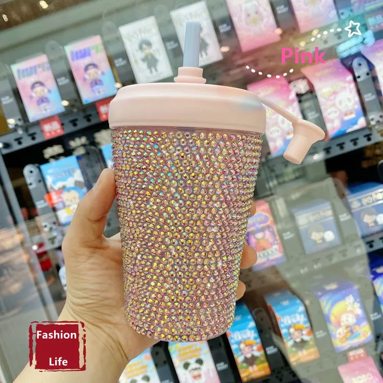 Custom 3D Bling Luxury Decorative Rhinestones Shining Wedding gifts Gems Milk Plastic Cups, Gold pink blue 
Custom 3D Bling Luxury Decorative Rhinestones Shining Wedding gifts Gems Milk Plastic Cups, Gold pink blue