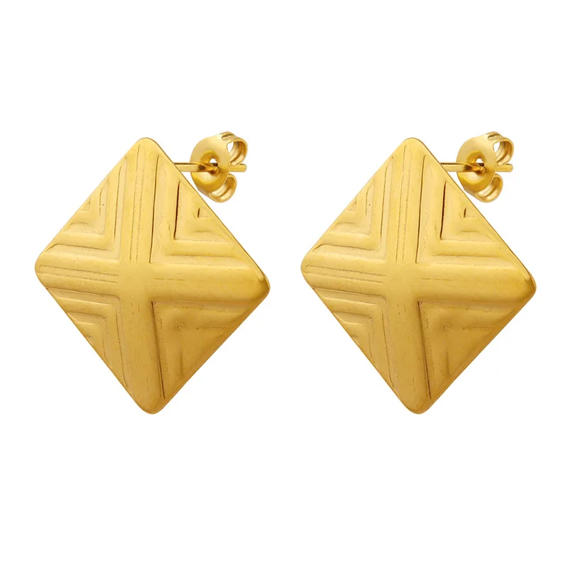 Wholesale Stainless Steel 18k Gold Plated Earrings Fashion Jewelry Earrings Vintage Square Earrings Minimalist Jewelry For Women
Wholesale Stainless Steel 18k Gold Plated Earrings Fashion Jewelry Earrings Vintage Square Earrings Minimalist Jewelry For Women