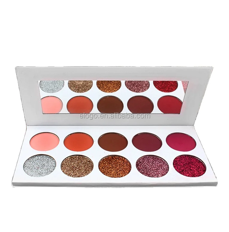 High quality Private Label Make Up Cosmetics 10 Color Pressed Glitter Eyeshadow Palette with White Box, Multi-colored
High quality Private Label Make Up Cosmetics 10 Color Pressed Glitter Eyeshadow Palette with White Box, Multi-colored