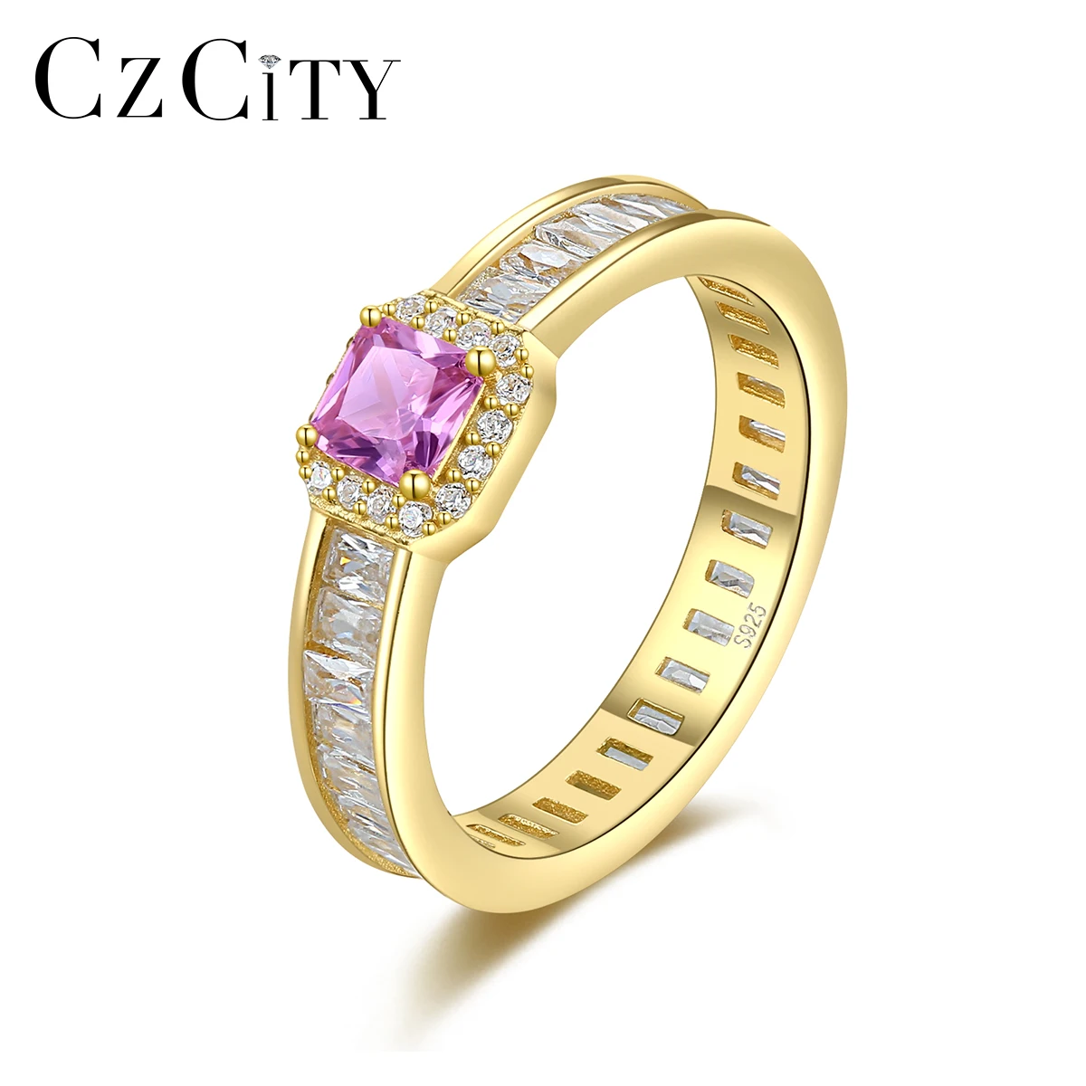 CZCITY Trendy Wholesale Pink Gold Plated Sterling Silver Ring with Gemstone for Grils
CZCITY Trendy Wholesale Pink Gold Plated Sterling Silver Ring with Gemstone for Grils