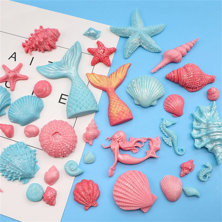 3D Mermaid Tail Shell Starfish Chocolate Silicone Mold Ocean Series Cake Decoration Drop Glue Mold, Many colors
3D Mermaid Tail Shell Starfish Chocolate Silicone Mold Ocean Series Cake Decoration Drop Glue Mold, Many colors