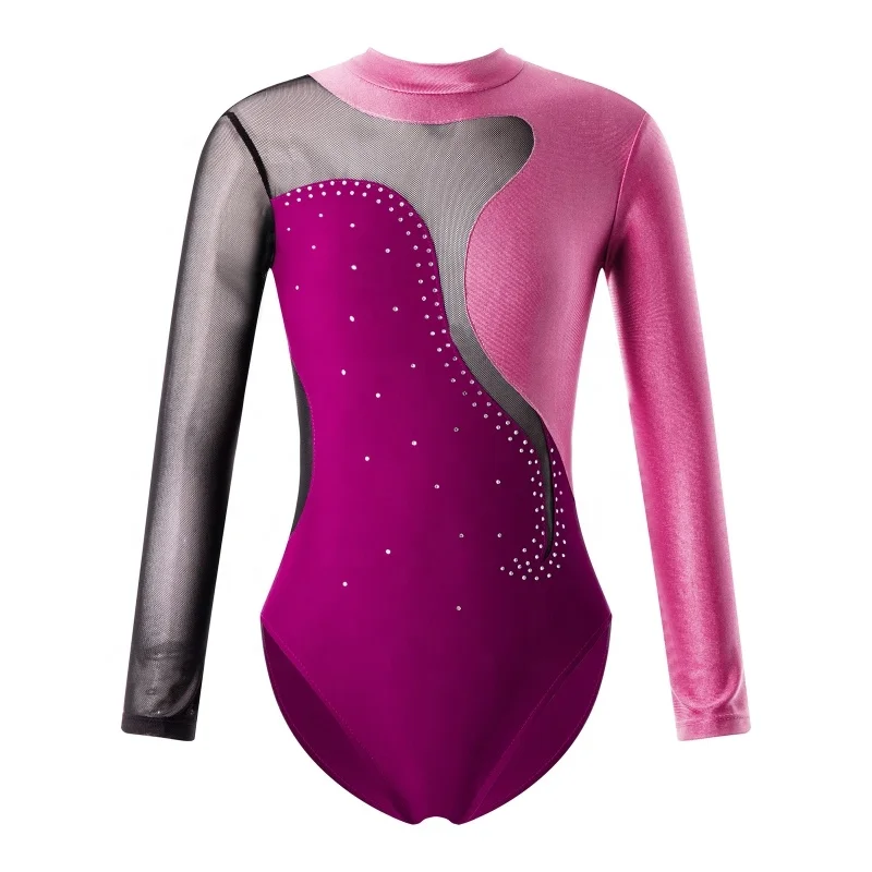 Wholesale Custom Kids Girls Performance Dance Dress Long Sleeve Rhinestone Dance Leotards Gymnastics wear
Wholesale Custom Kids Girls Performance Dance Dress Long Sleeve Rhinestone Dance Leotards Gymnastics wear
