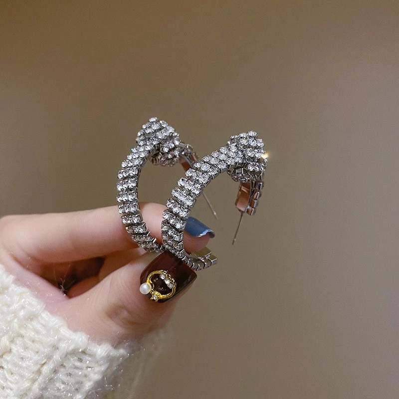 Kaimei Statement Jewelry Party Gifts Small Circle Knot Crystal Hoop Earrings for Women Bijoux Full Rhinestones Earrings, Many colors fyi
Kaimei Statement Jewelry Party Gifts Small Circle Knot Crystal Hoop Earrings for Women Bijoux Full Rhinestones Earrings, Many colors fyi