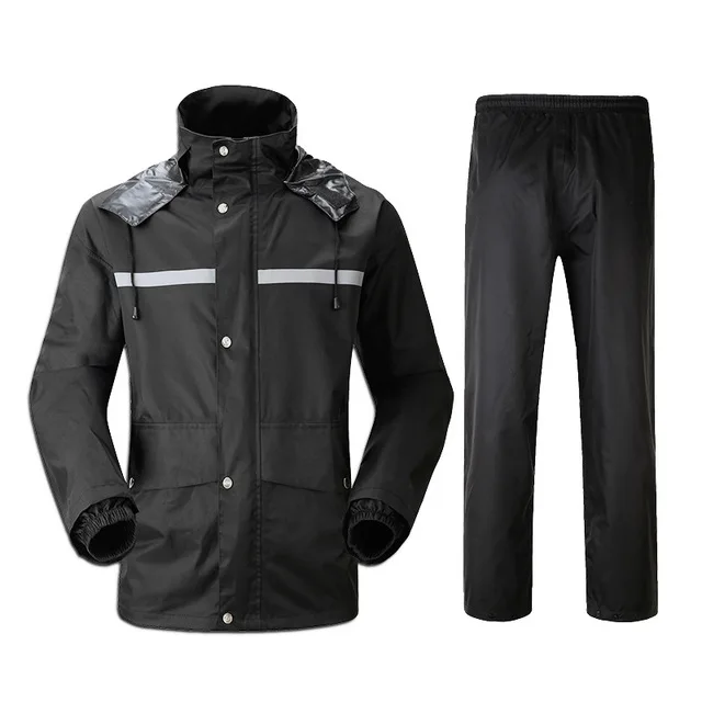 100 Waterproof polyester Rain Jacket Custom Unisex Rain Suits Motorcycle Raincoat With Reflective Tape
100 Waterproof polyester Rain Jacket Custom Unisex Rain Suits Motorcycle Raincoat With Reflective Tape