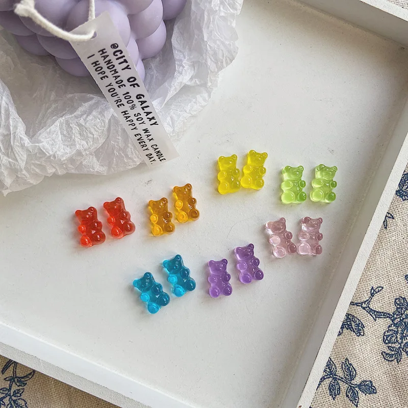 Cute Mini Gummy Bear Earrings Cartoon Design Female Ear Hooks Jewelry Gift Sterling Silver MulticolorJelly 2020 Earring stud, 9 colors
Cute Mini Gummy Bear Earrings Cartoon Design Female Ear Hooks Jewelry Gift Sterling Silver MulticolorJelly 2020 Earring stud, 9 colors