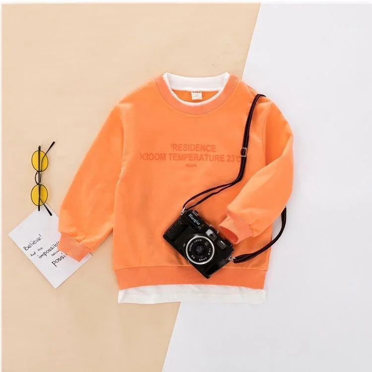 Autumn handsome boy sweater Middle child's long-sleeved fake-two top Children's Western style Korean base coat
Autumn handsome boy sweater Middle child's long-sleeved fake-two top Children's Western style Korean base coat