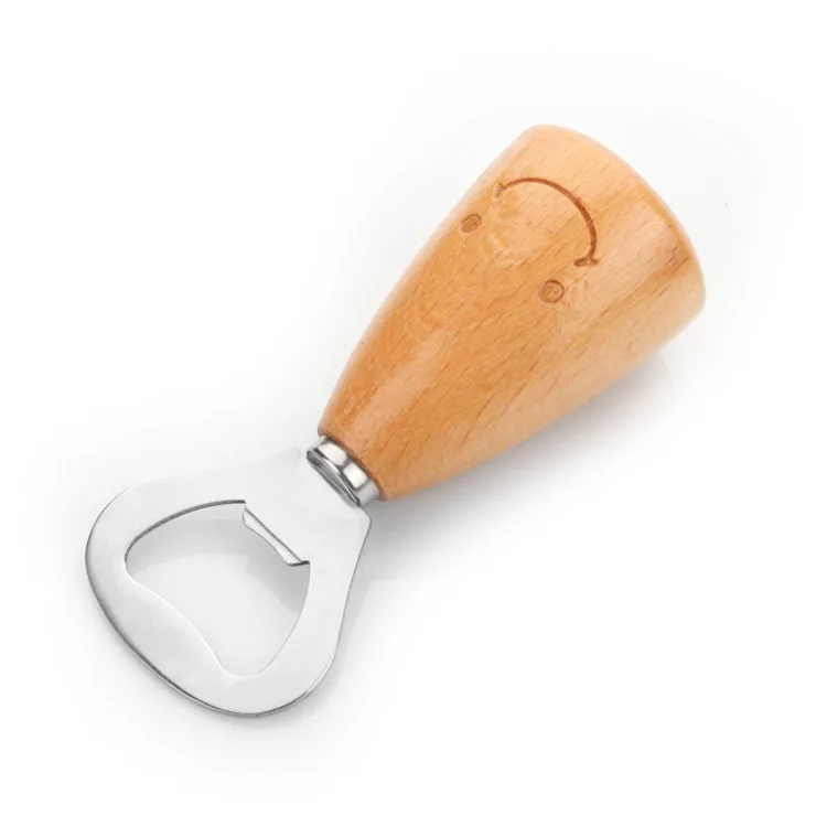 H716 Creative Lovely Cartoon Stainless Steel Beer Lids Openers Carved Smiling Face Wooden Handle Beer Bottle Opener, Multi colour
H716 Creative Lovely Cartoon Stainless Steel Beer Lids Openers Carved Smiling Face Wooden Handle Beer Bottle Opener, Multi colour