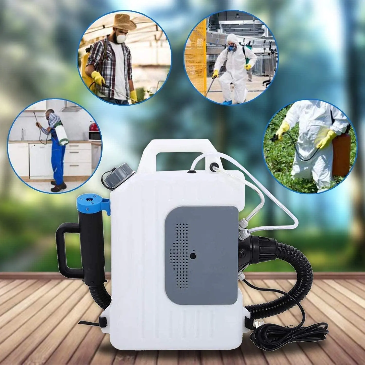 10L Backpack Agricultural Sprayer Machine Intelligent ULV Smoke Mist Sprayer Disinfecting Fogging Machine Sprayer for Sanitizing, White+grey, white+black
10L Backpack Agricultural Sprayer Machine Intelligent ULV Smoke Mist Sprayer Disinfecting Fogging Machine Sprayer for Sanitizing, White+grey, white+black