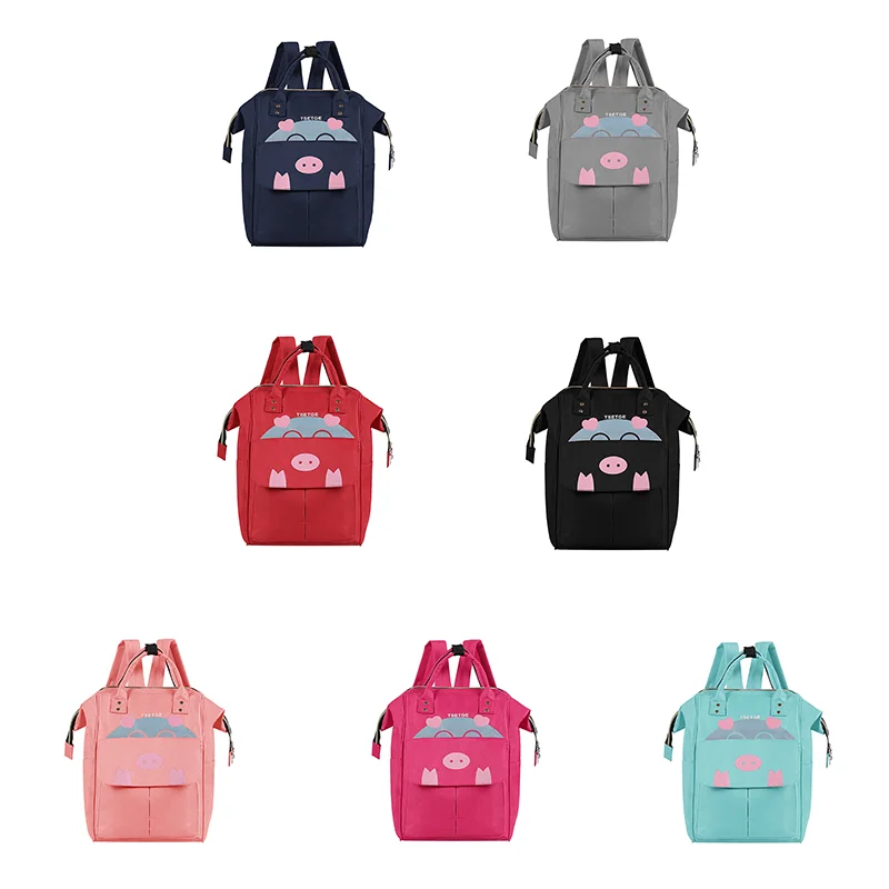 Wholesael custom large capacity multifunctional diaper bag cute piggy design mommy bag, As the picture
Wholesael custom large capacity multifunctional diaper bag cute piggy design mommy bag, As the picture