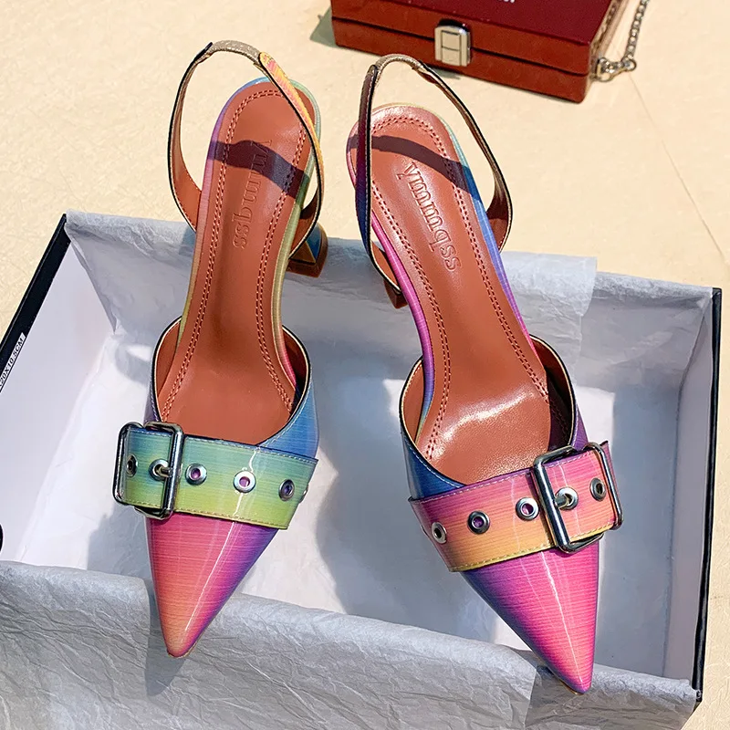 Sexy stitching color sandals 2021 spring pointed toe women's shoes wine glass heel shoes, Different colors and support to customized
Sexy stitching color sandals 2021 spring pointed toe women's shoes wine glass heel shoes, Different colors and support to customized