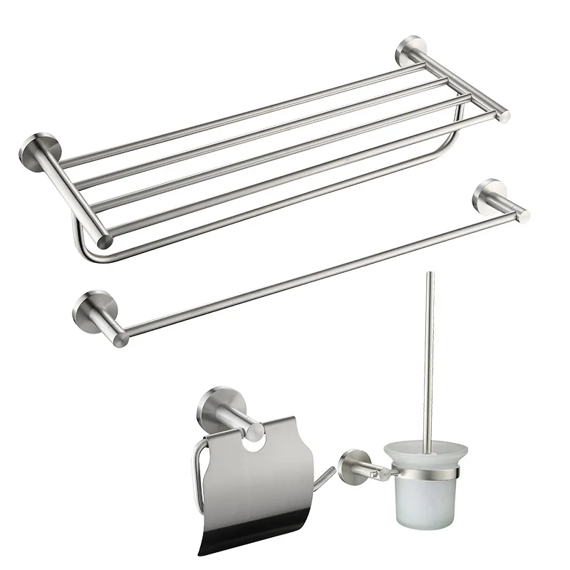 304 Stainless Steel Bathroom Kit Accessories Paper Holder Storage Bath Hardware Set Towel Bar toilet brush
304 Stainless Steel Bathroom Kit Accessories Paper Holder Storage Bath Hardware Set Towel Bar toilet brush