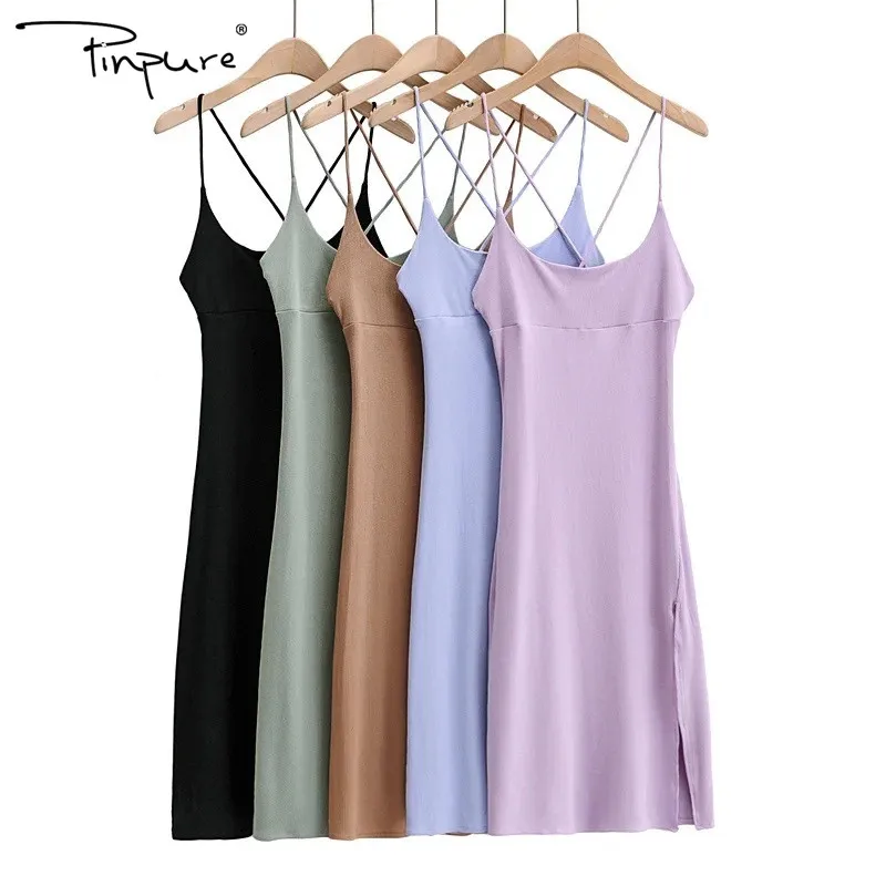 R40026S 2020 wholesale fashion strap bandage pure color women dress, As picture
R40026S 2020 wholesale fashion strap bandage pure color women dress, As picture