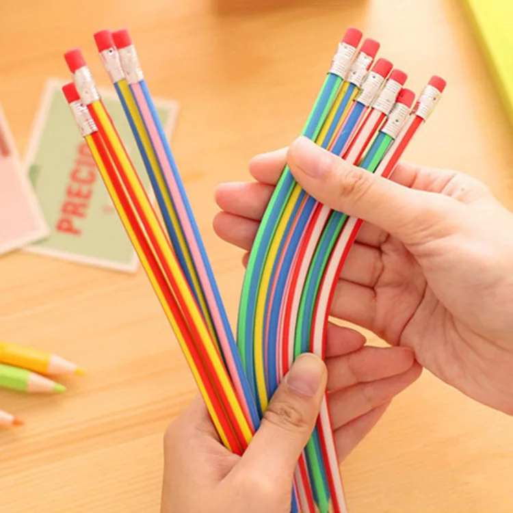 Colorful Magic Bendy Flexible Soft Pencil With Eraser For Kids Student School Office, Multi-colored
Colorful Magic Bendy Flexible Soft Pencil With Eraser For Kids Student School Office, Multi-colored
