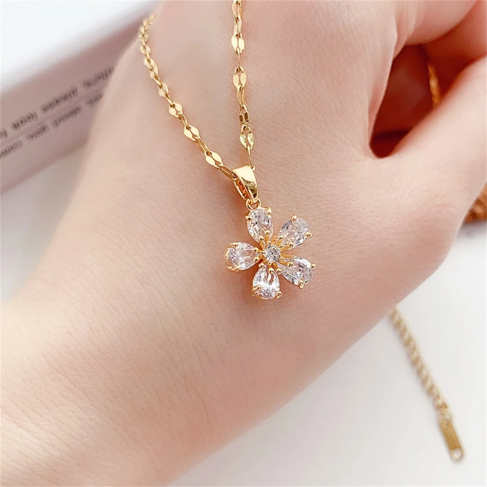 New arrival jewelry women sparkle crystal flower pendant choker necklace stainless steel gold color clavicle chain necklaces
New arrival jewelry women sparkle crystal flower pendant choker necklace stainless steel gold color clavicle chain necklaces
