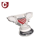 Factory Lapel Pins Making Custom Trophy Statuette Shaped Bulk Award Lapel Pin