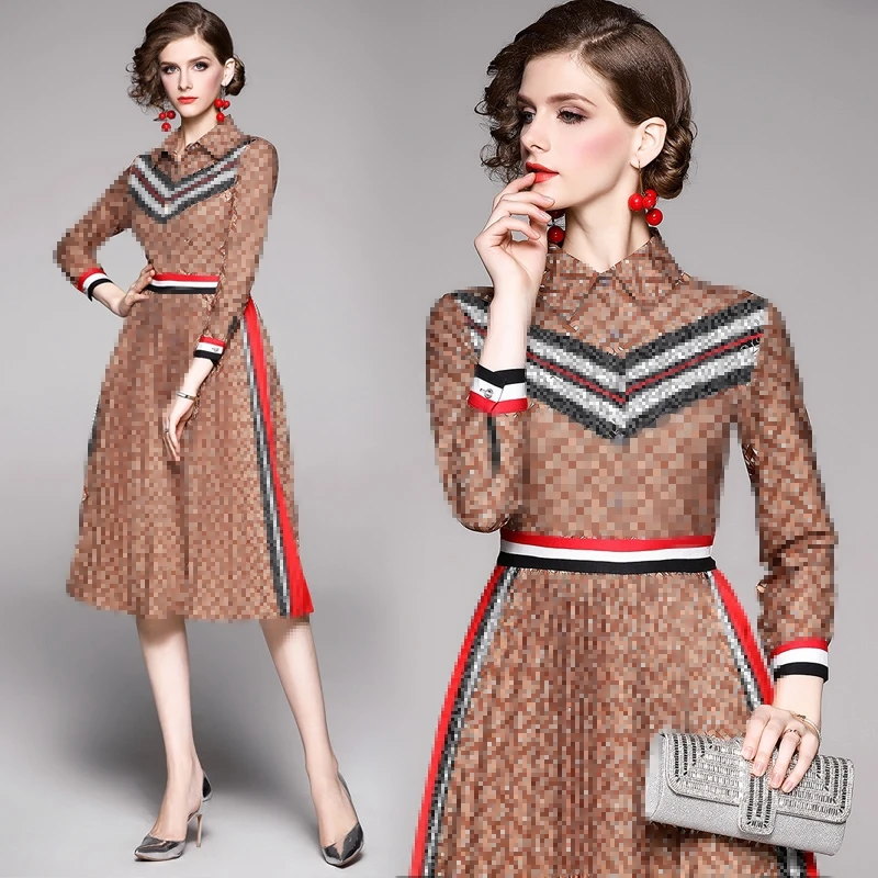 Factory Wholesale western style fashion spring new design vintage floral polo neck long sleeve women high end long shirt dress, Coffee
Factory Wholesale western style fashion spring new design vintage floral polo neck long sleeve women high end long shirt dress, Coffee