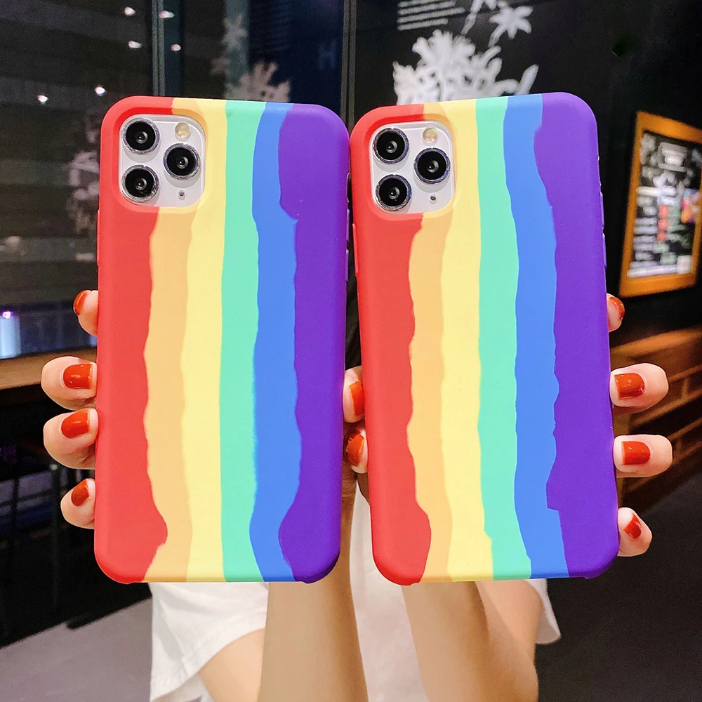 Art Rainbow Liquid Silicone Phone Case For iPhone 12 Pro MAX X XS MAX XR Gel Rubber Protection Cover for iPhone 6 7 8 Plus SE 20
Art Rainbow Liquid Silicone Phone Case For iPhone 12 Pro MAX X XS MAX XR Gel Rubber Protection Cover for iPhone 6 7 8 Plus SE 20
