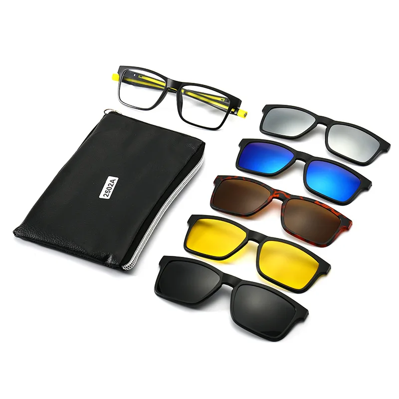 Wenzhou Higo New Model TR 90 Magnetic Clip On With 5 Polarized Light Lens Match Glasses Case Sunglasses
Wenzhou Higo New Model TR 90 Magnetic Clip On With 5 Polarized Light Lens Match Glasses Case Sunglasses