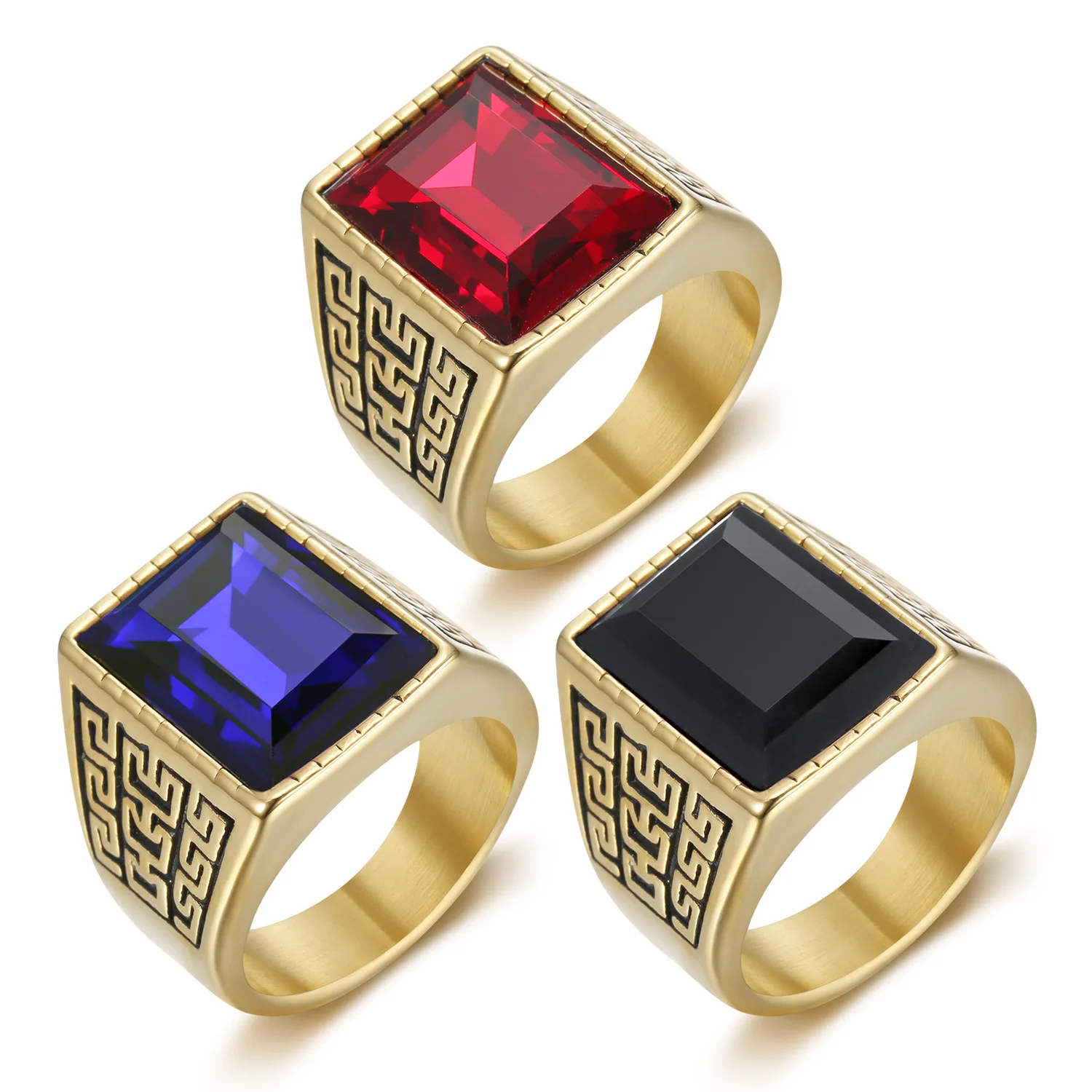 personality accessories hip-hop punk fashion plated 18K real gold retro gem stainless steel men's ring
personality accessories hip-hop punk fashion plated 18K real gold retro gem stainless steel men's ring