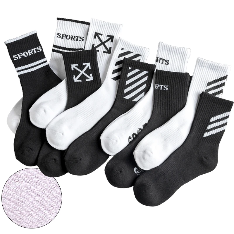 Ins fashion design cushion offwhite Waist-tied breathable Cotton sox black and white unisex basketball sports elite crew socks
Ins fashion design cushion offwhite Waist-tied breathable Cotton sox black and white unisex basketball sports elite crew socks