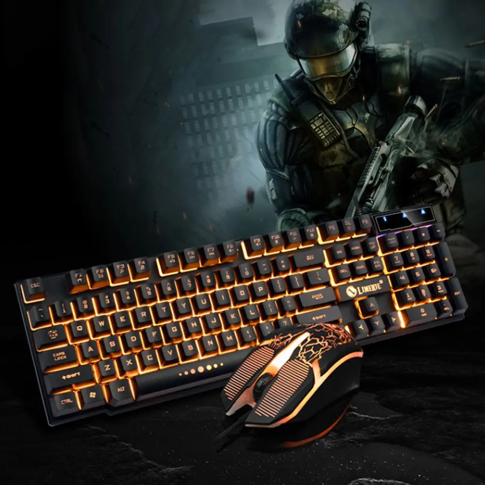 GTX300 Gaming Mouse Keyboard Sets Rainbow Backlit Metal Mechanical Feel USB Wired Keyboard LED
GTX300 Gaming Mouse Keyboard Sets Rainbow Backlit Metal Mechanical Feel USB Wired Keyboard LED