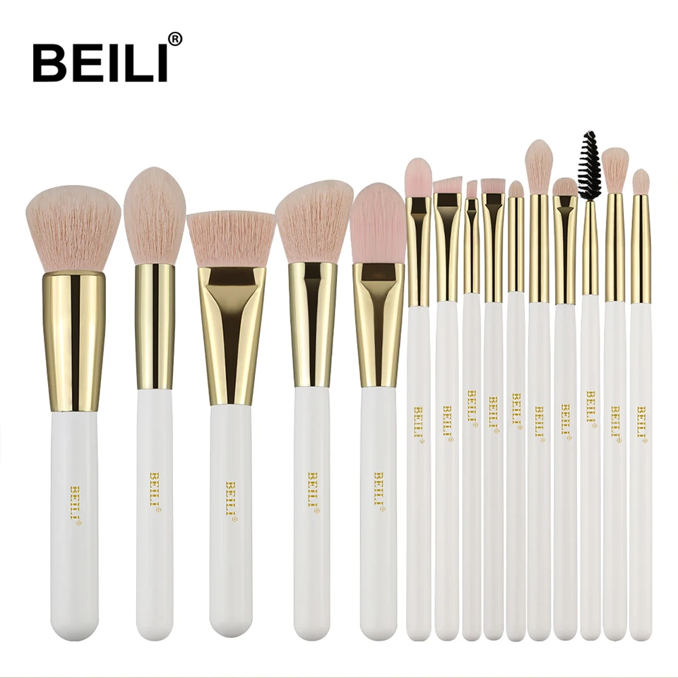 BEILLI professional white pink 15pcs best refillable full makeup brushes gift set ever beauty cosmetics make up tool travel size
BEILLI professional white pink 15pcs best refillable full makeup brushes gift set ever beauty cosmetics make up tool travel size