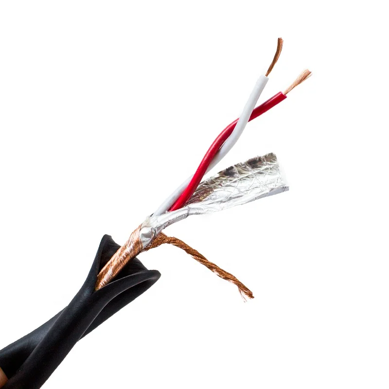 China Manufacturer 2 Core 24Awg Microphone Aluminium Foil Braiding Double Shielded Cable High Grade Low Noise 3.5Mm Audio Cable, Black blue green red yellow white
China Manufacturer 2 Core 24Awg Microphone Aluminium Foil Braiding Double Shielded Cable High Grade Low Noise 3.5Mm Audio Cable, Black blue green red yellow white