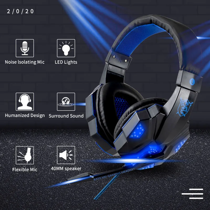 Professional LedLight Gamer for Computer Ps4 Headphones Bass Stereo Pc Wired Mic Logo Personalizzato for Ps5 Hifi Gaming Headset
Professional LedLight Gamer for Computer Ps4 Headphones Bass Stereo Pc Wired Mic Logo Personalizzato for Ps5 Hifi Gaming Headset
