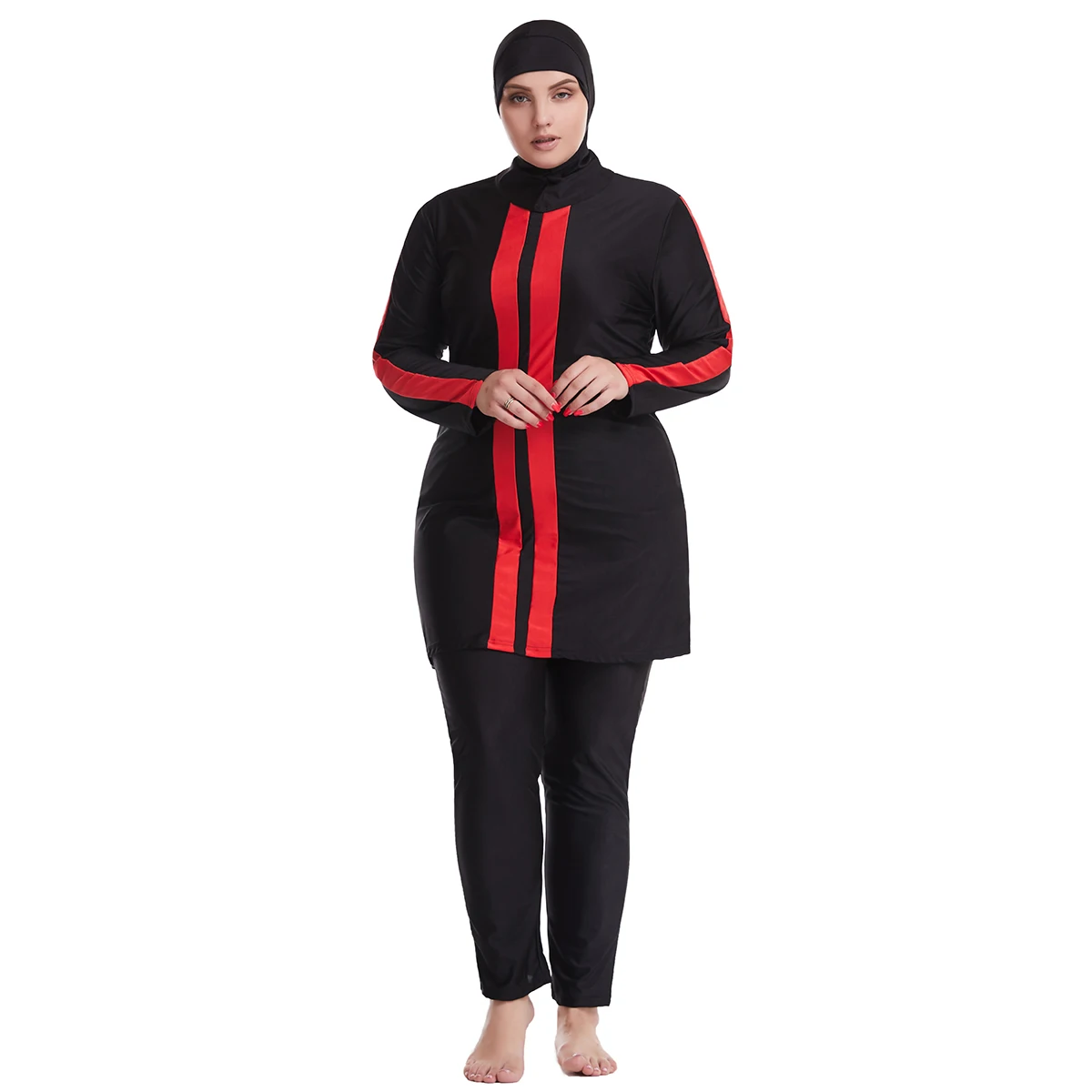 Plus Size Arabic Muslim Full Cover Long Sleeve Trousers With Hijab Summer Travel Swimming Three piece Swimsuit For Islamic Women
Plus Size Arabic Muslim Full Cover Long Sleeve Trousers With Hijab Summer Travel Swimming Three piece Swimsuit For Islamic Women