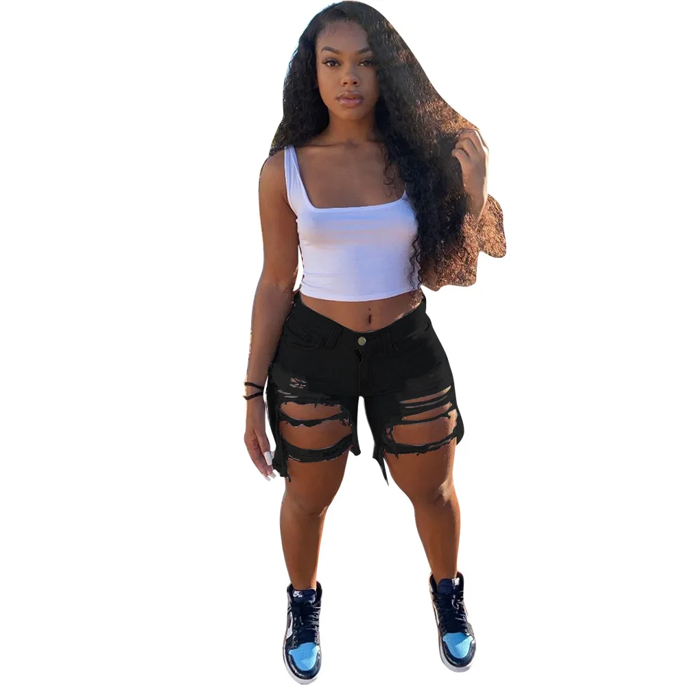 2021 New Arrival Summer Ladies Short Denim Jeans Women Hole Solid Color Pants New Design Hole Women Short Jeans Trouser
2021 New Arrival Summer Ladies Short Denim Jeans Women Hole Solid Color Pants New Design Hole Women Short Jeans Trouser