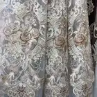 Newest design Turkish style embroidered sheer fabric embroidered curtain