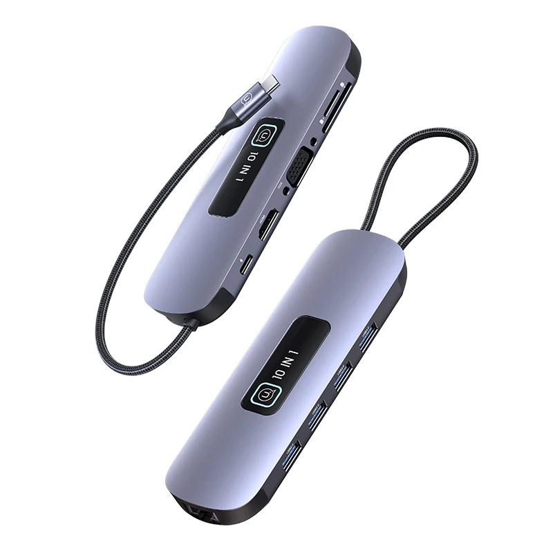 USAMS SJ644 usb hub PD100W 10in1 Multifunctional Type-C HUB with Light usb 3.0 por hub
USAMS SJ644 usb hub PD100W 10in1 Multifunctional Type-C HUB with Light usb 3.0 por hub