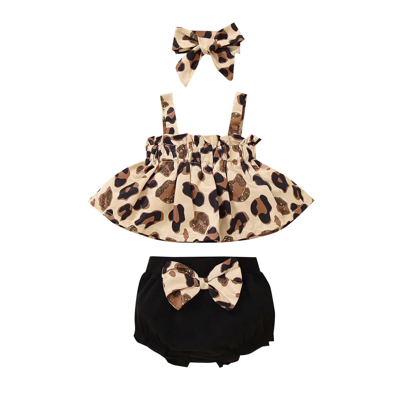 High Fashion 3 Pieces Clothing Sets Breathable Soft Durable Cotton Girl's Clothing Sets Leopard Sleeveless Top Short Pants Sets, Pic show
High Fashion 3 Pieces Clothing Sets Breathable Soft Durable Cotton Girl's Clothing Sets Leopard Sleeveless Top Short Pants Sets, Pic show