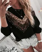 Sequin Fall Winter Autumn Long Sleeve Shirts Women Tops Blouses Women's Clothing Leopard Print And Long Sleeve Shirts
Sequin Fall Winter Autumn Long Sleeve Shirts Women Tops Blouses Women's Clothing Leopard Print And Long Sleeve Shirts