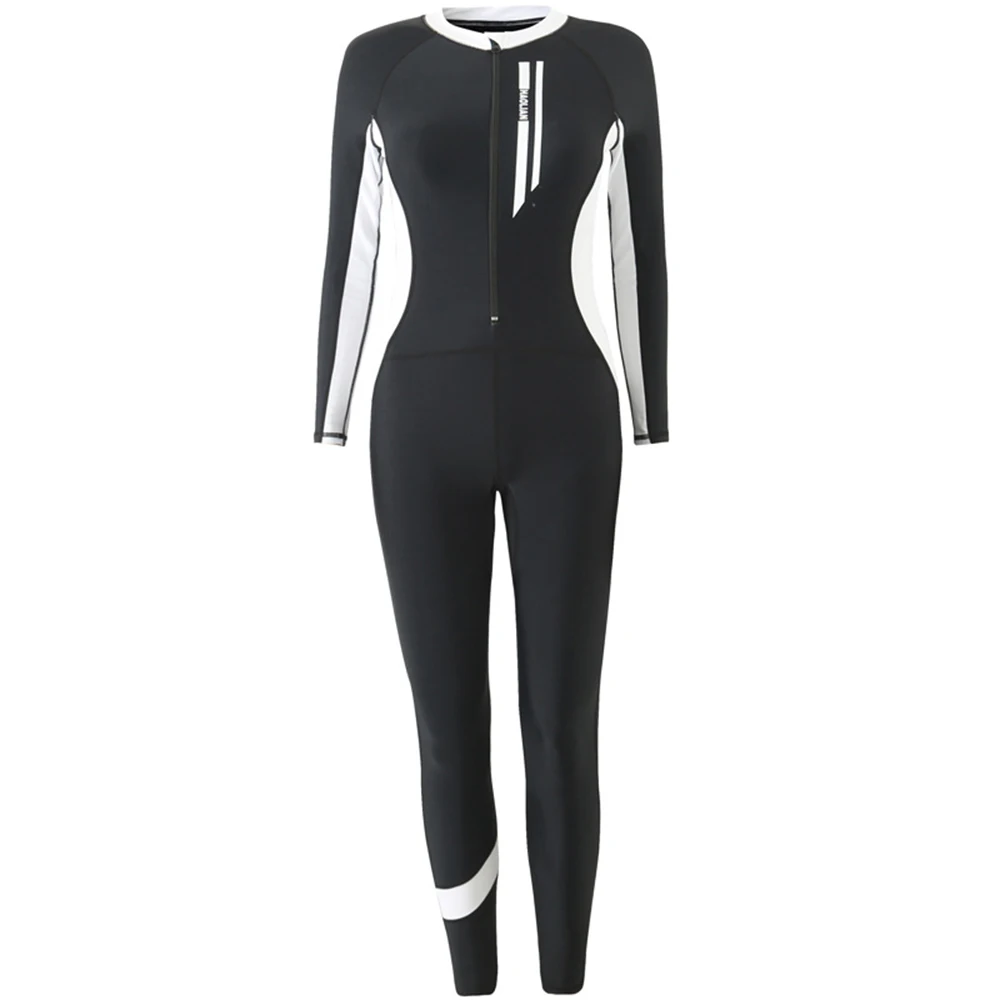 Long Sleeve One Piece Wetsuit Swimming Diving Suit Snorkeling Surfing Swimwear Beach Wear Body Suits, Black,blue 
Long Sleeve One Piece Wetsuit Swimming Diving Suit Snorkeling Surfing Swimwear Beach Wear Body Suits, Black,blue