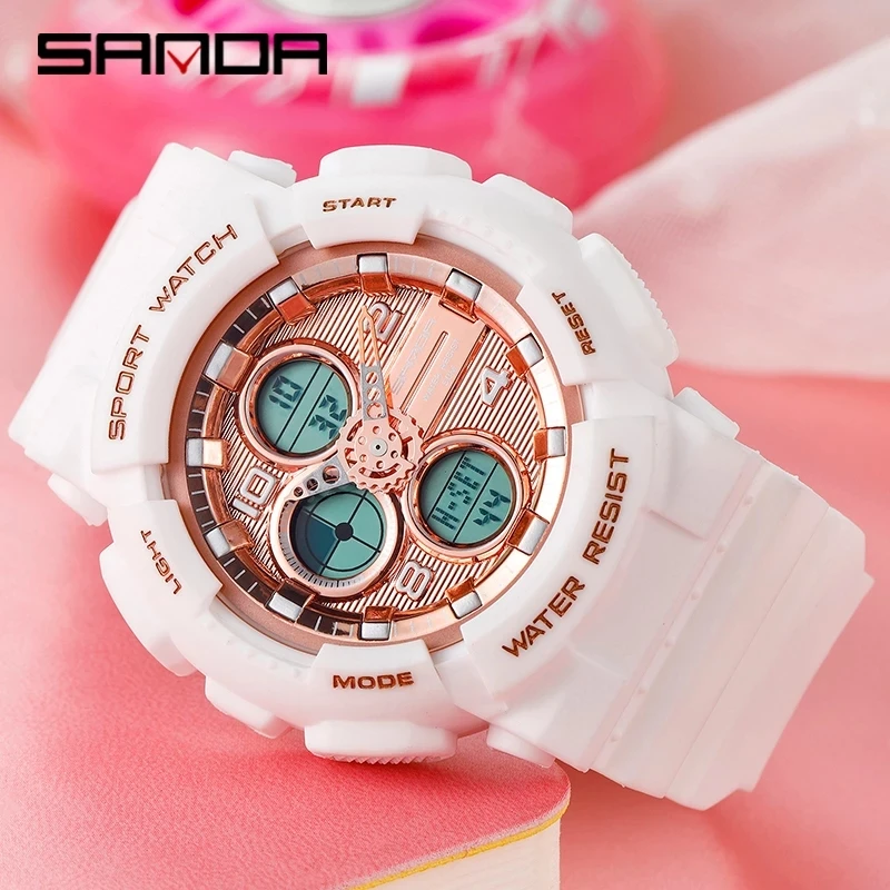 Sanda Watch Men's Sports Electronic Wristwatch Waterproof Shock Quartz Watches Digital Fashion Causal Shock Dual Display Clock
Sanda Watch Men's Sports Electronic Wristwatch Waterproof Shock Quartz Watches Digital Fashion Causal Shock Dual Display Clock